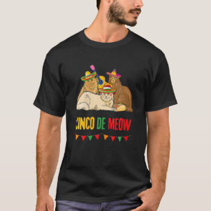 Camiseta Cinco De Meow Funny Mariachi Cat Taco Mexicano Fie