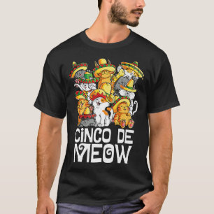 Camiseta Cinco de Meow Mayo Cat Sombrero Meican Taco Cinco 