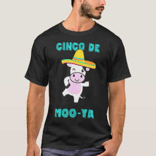 Camiseta Cinco De Moo Ya Cinco De Mayo Vaca Dançante Mexica