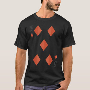 Camiseta Cinco De Ouros De Cartões Grupo De Halloween Cos