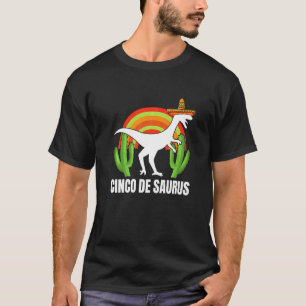Camiseta Cinco De Saurus Dinosaur Cinco De Mayo Sombrero