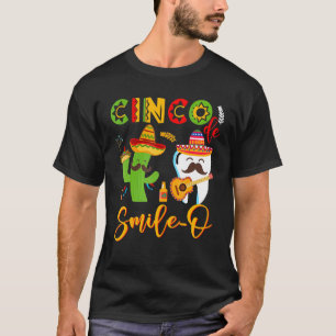 Camiseta Cinco De Smile O Engraçado Tacos Tacos M Do Dente 