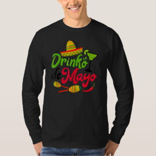 Camiseta Cinco Drinko De Mayo Men Mulheres Bebendo Mães De