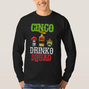 Camiseta Cinco Drinko Squad Cinco De Mayo Mexicano Fiesta P