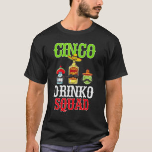 Camiseta Cinco Drinko Squad Cinco De Mayo Mexicano Fiesta P