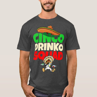 Camiseta Cinco Drinko Squad Drinking Party Fiesta Funny Cin