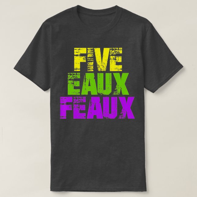 Camiseta Cinco Eaux Feaux NOLA New Orleans Louisiana 2020 - (Frente do Design)