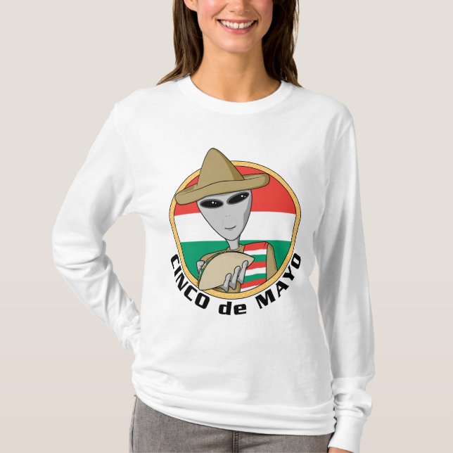 Camiseta Cinco engraçado de Mayo (Frente)