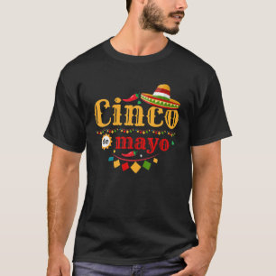 Camiseta Cinco Homens Do Partido Mayo Mulheres Mexicanas Fi
