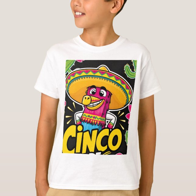 Camiseta Cinco Ideias Engraçadas de Mayo Eu Acertava Que Pi (Frente)