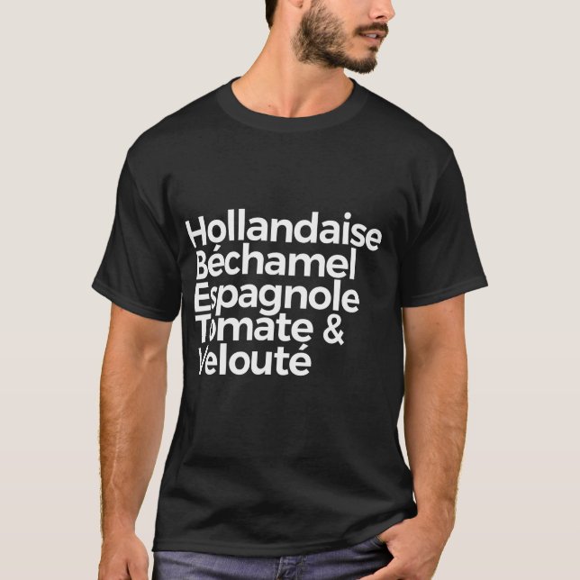 Camiseta Cinco molhos-mãe (Frente)