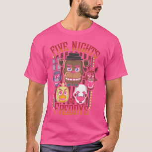 Camiseta Cinco Noites Em Freddys Pizzeria MultiCharacter