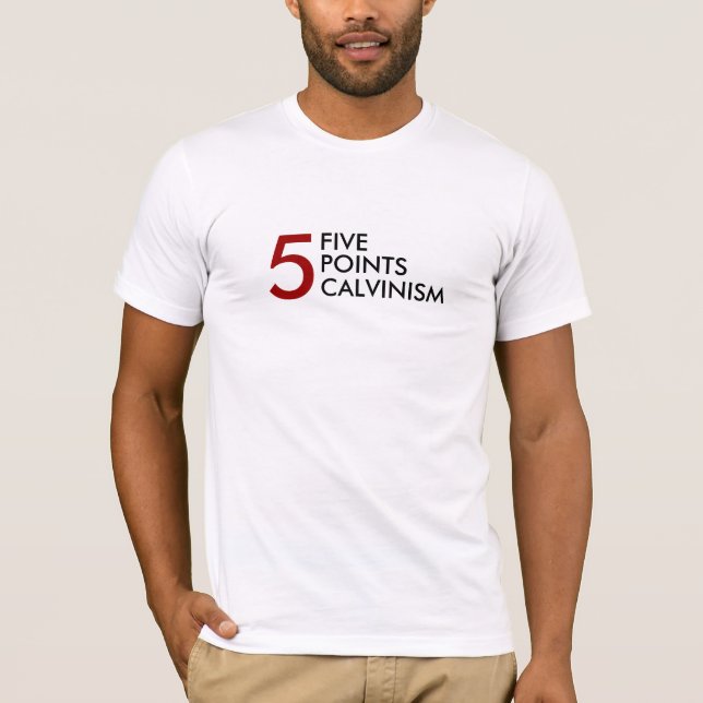 CAMISETA CINCO, PONTOS, CALVINISM, 5 (Frente)