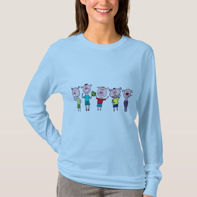 Camiseta cinco porquinhos (Frente)
