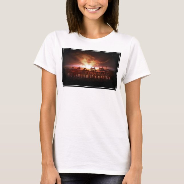 Camiseta Cinco veículos Mars bem-sucedidos (Frente)