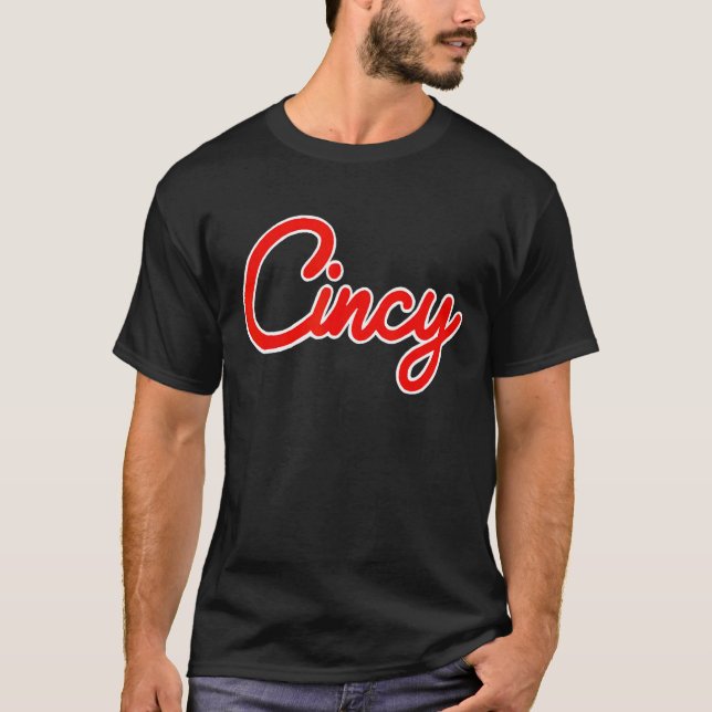 Camiseta Cincy Cincinnati Ohio Classic Retro Style Vintage (Frente)
