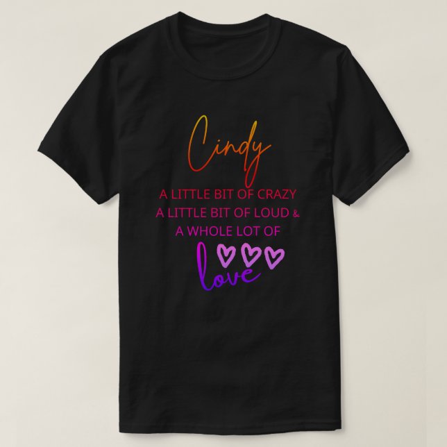 Camiseta Cindy Colorful Love (Frente do Design)