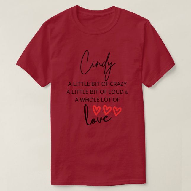 Camiseta Cindy Colorful Love (Frente do Design)