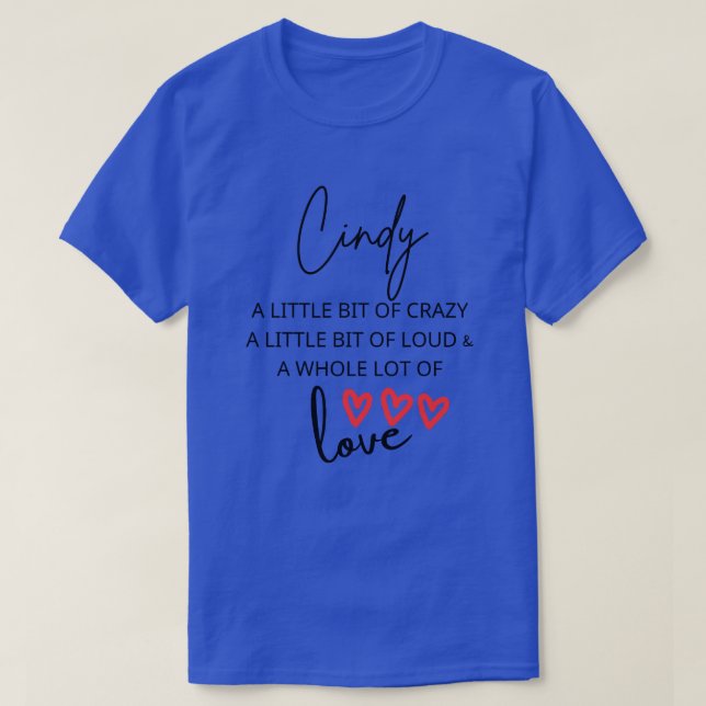 Camiseta Cindy Colorful Love (Frente do Design)