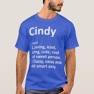 Camiseta CINDY Definition Personalized Name Funny Birthday