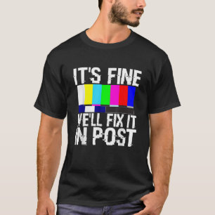 Camiseta Cineasta Antigo e Retrô Divertido Corrija na Pós-p