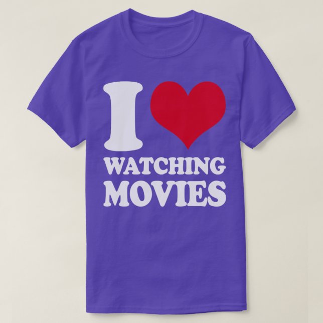 Camiseta Cinema I Love Assistindo Filmes (Frente do Design)
