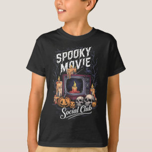 Camiseta Cinema Social Club Vintage Tv Halloween Horreen Ar