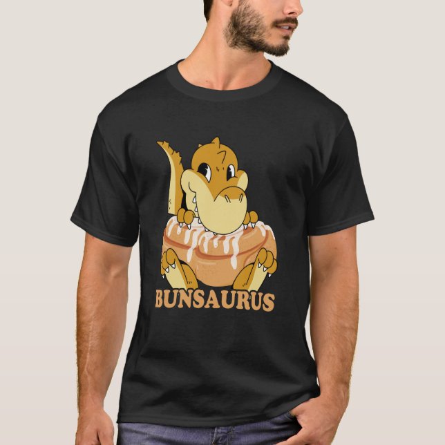 Camiseta Cinnamon Bun Dinosaur Sweet Pastry Dino Cinnamon R (Frente)