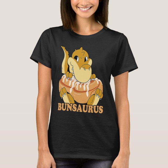 Camiseta Cinnamon Bun Dinosaur Sweet Pastry Dino Cinnamon R (Frente)