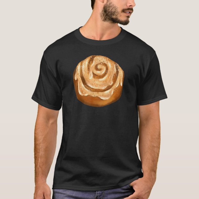 Camiseta Cinnamon Bun Roll DIY Casais Festa Hallowee (Frente)