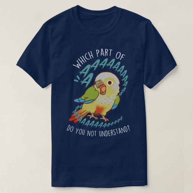 Camiseta Cinnamon Greencheeked Conure Parrot Aaaa (Frente do Design)