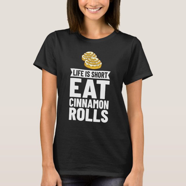Camiseta Cinnamon Roll Buns Recebe Gluten Free Keto (Frente)