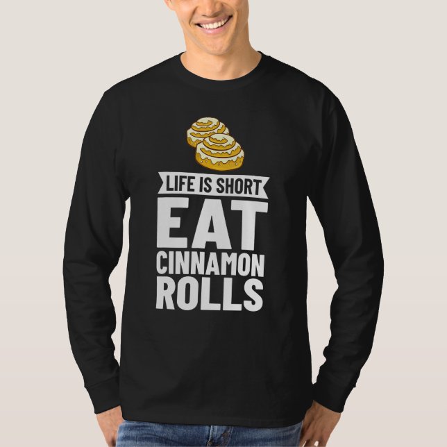 Camiseta Cinnamon Roll Buns Recebe Gluten Free Keto (Frente)