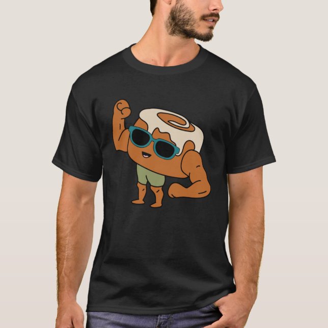 Camiseta Cinnamon Roll Gym Bodybuilding Workout Fitness (Frente)
