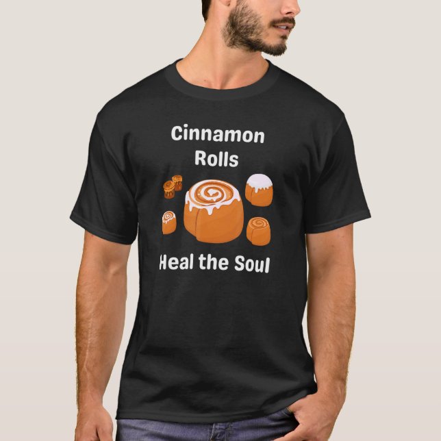 Camiseta Cinnamon Rolls Curam a massa de Soul Foodie Brunch (Frente)