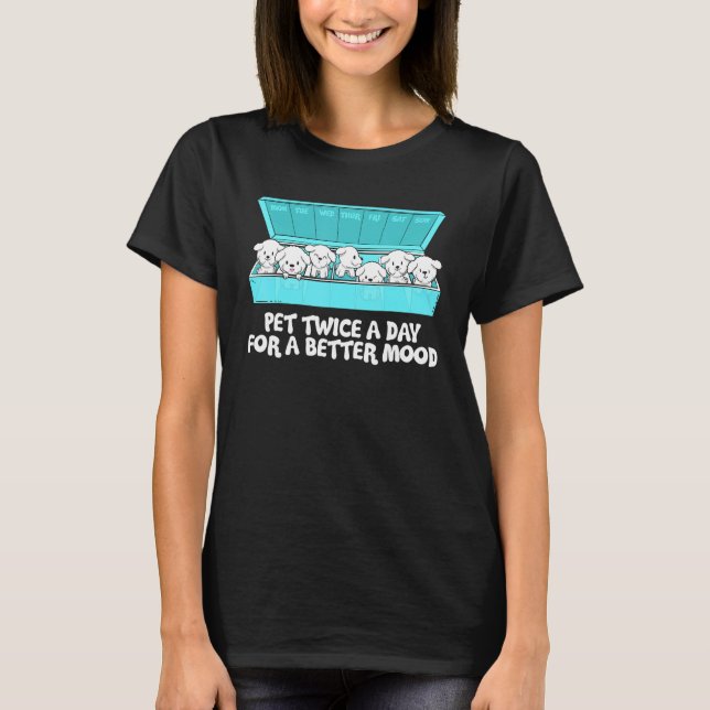 Camiseta Cinólogo da Felicidade do Cão Bichon Frise (Frente)