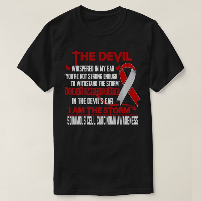 Camiseta Cinoma de Células Escamosas Consciência Eu sou a T (Frente do Design)