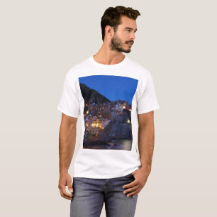 Camiseta Cinque Terre Itália à noite
