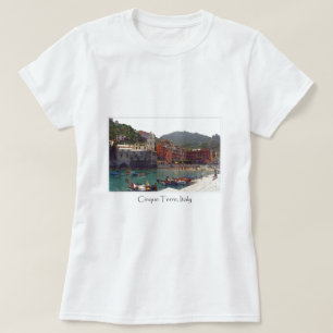 Camiseta Cinque Terre Itália na Riviera italiana