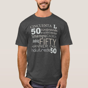 Camiseta CINQÜÊNTA 50 disseram em todo o mundo o t-shirt do