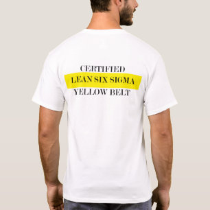 Camiseta Cinta Amarelo Lean Six Sigma (impressão traseira)