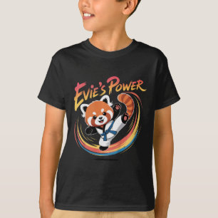 Camiseta Cinto Azul de Taekwondo Karatê do Panda Vermelho P