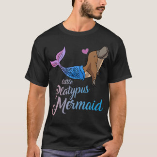 Camiseta Cinto sob o mar Pequeno Platypus Sereia Cana