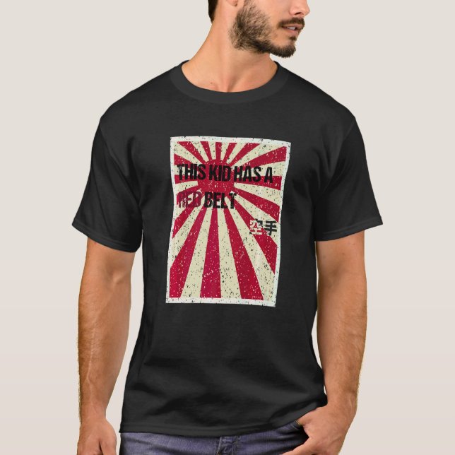 Camiseta Cinto Vermelho de Karatê Juvenil (Frente)