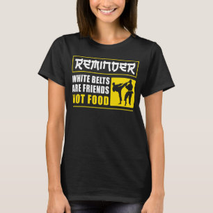 Camiseta Cintos Brancos Uniformes Lembretes do Cinturão Neg