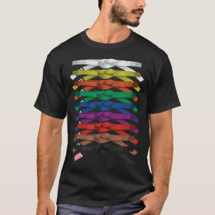 Camiseta Cintos Coloridos Karate Kung Fu Judo Jiu Jitsu Lut