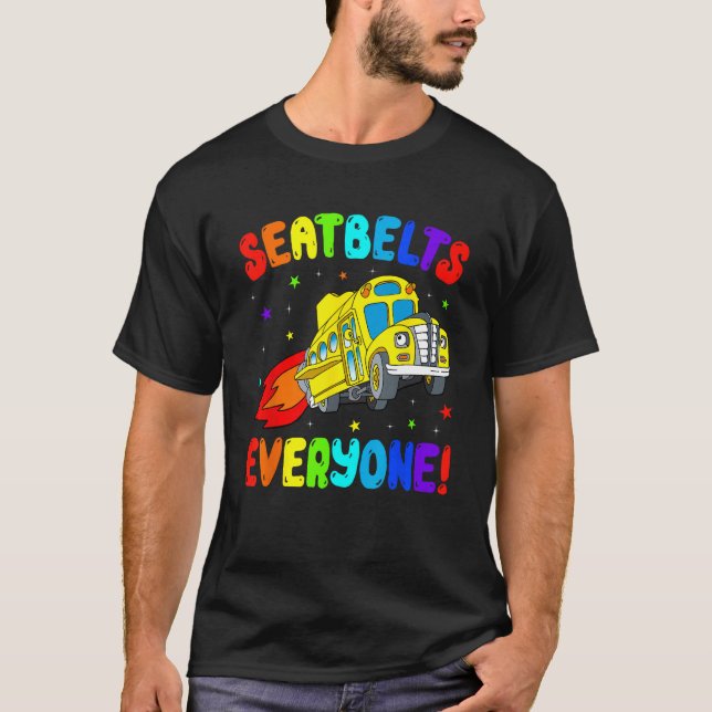 Camiseta Cintos De Segurança Todos Os Condutores De Ônibus  (Frente)