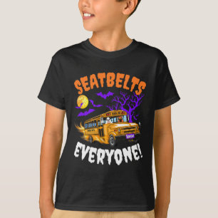 Camiseta Cintos De Segurança Todos Os Mágicos Ônibus Escola