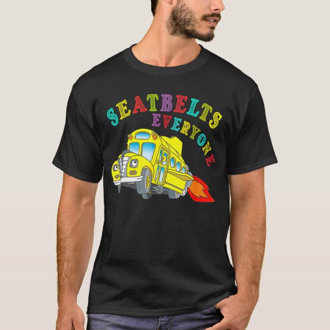 Camiseta Cintos De Segurança Todos Os Motoristas De Ônibus  (Frente)