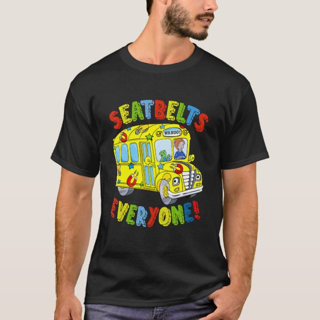 Camiseta Cintos De Segurança Todos Os Ônibus Escolar Orgulh (Frente)